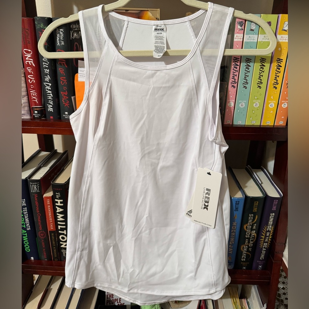 RBX White Fitted Sleeveless Tank Top